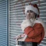 Nathan dressed as Santa